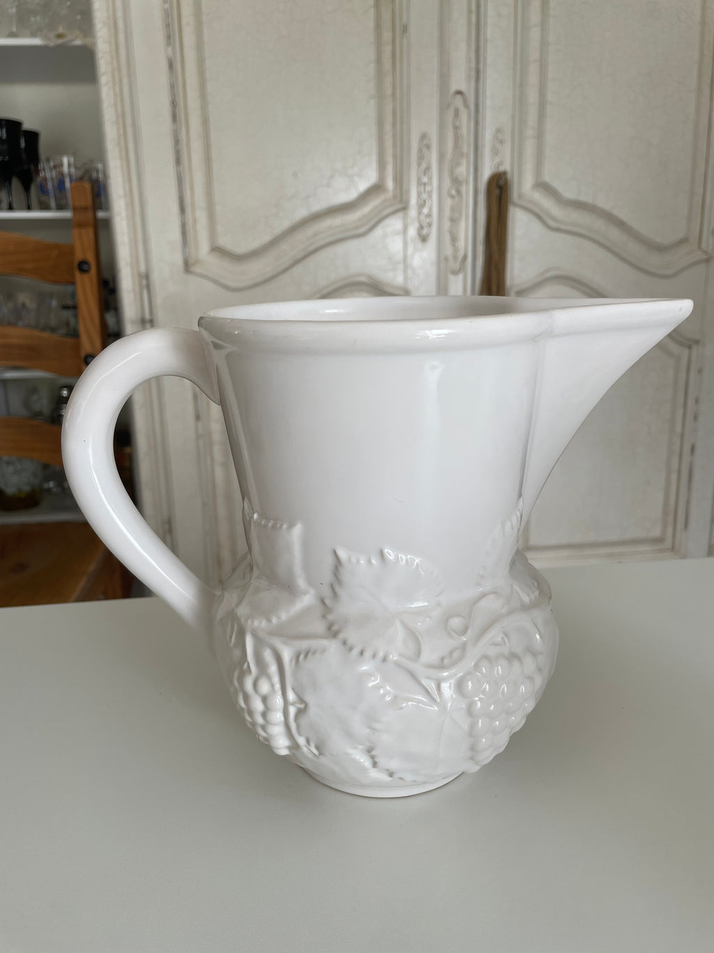 White Bordallo Grapevine Pitcher