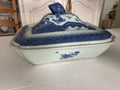 Antique Blue Canton Celadon Lidded Dish