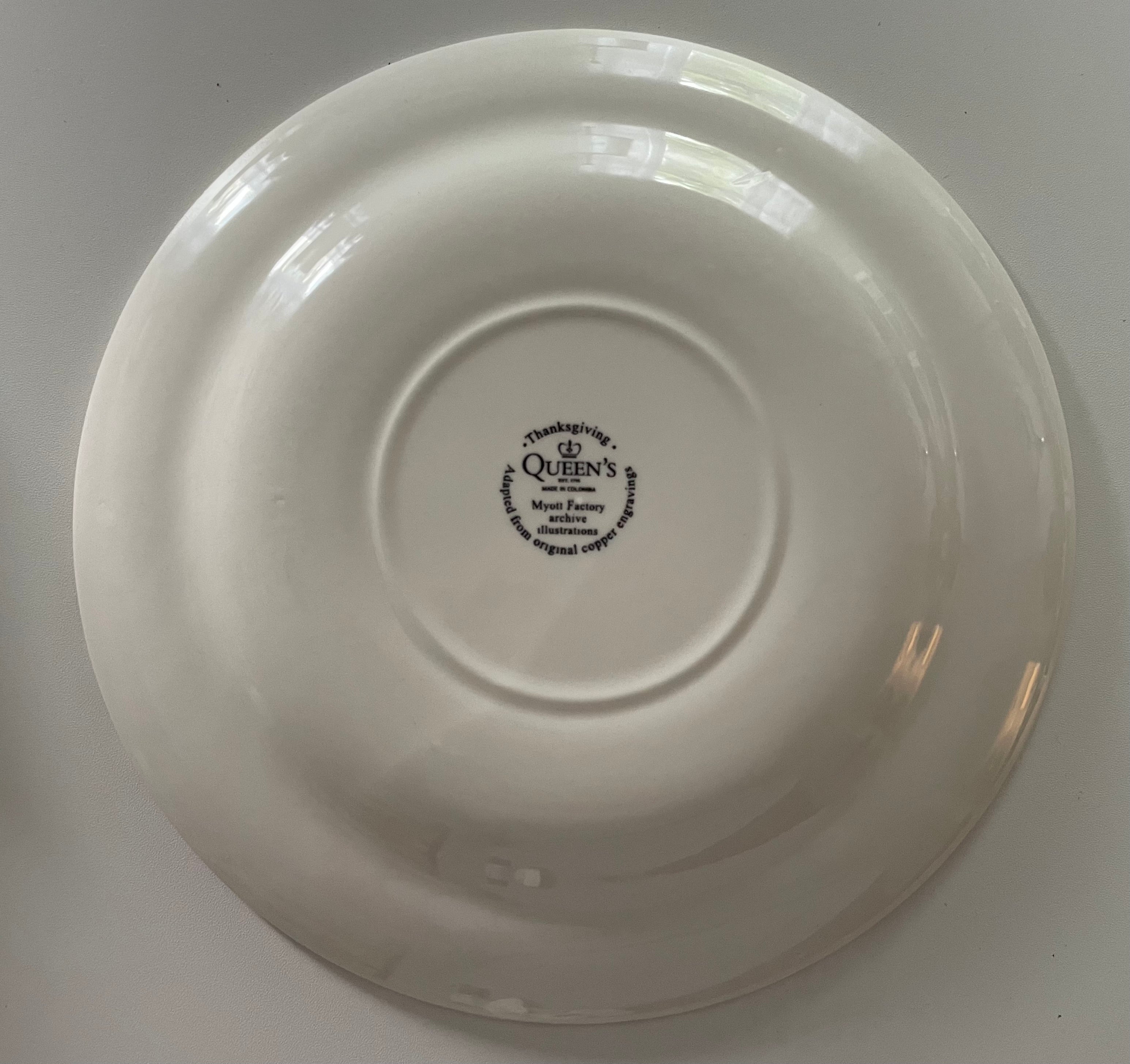 Queen's Myott Thanksgiving Brown 10 inch Dinner Plate