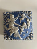 Antique Schafer & Vater Jasperware Blue Trinket Box