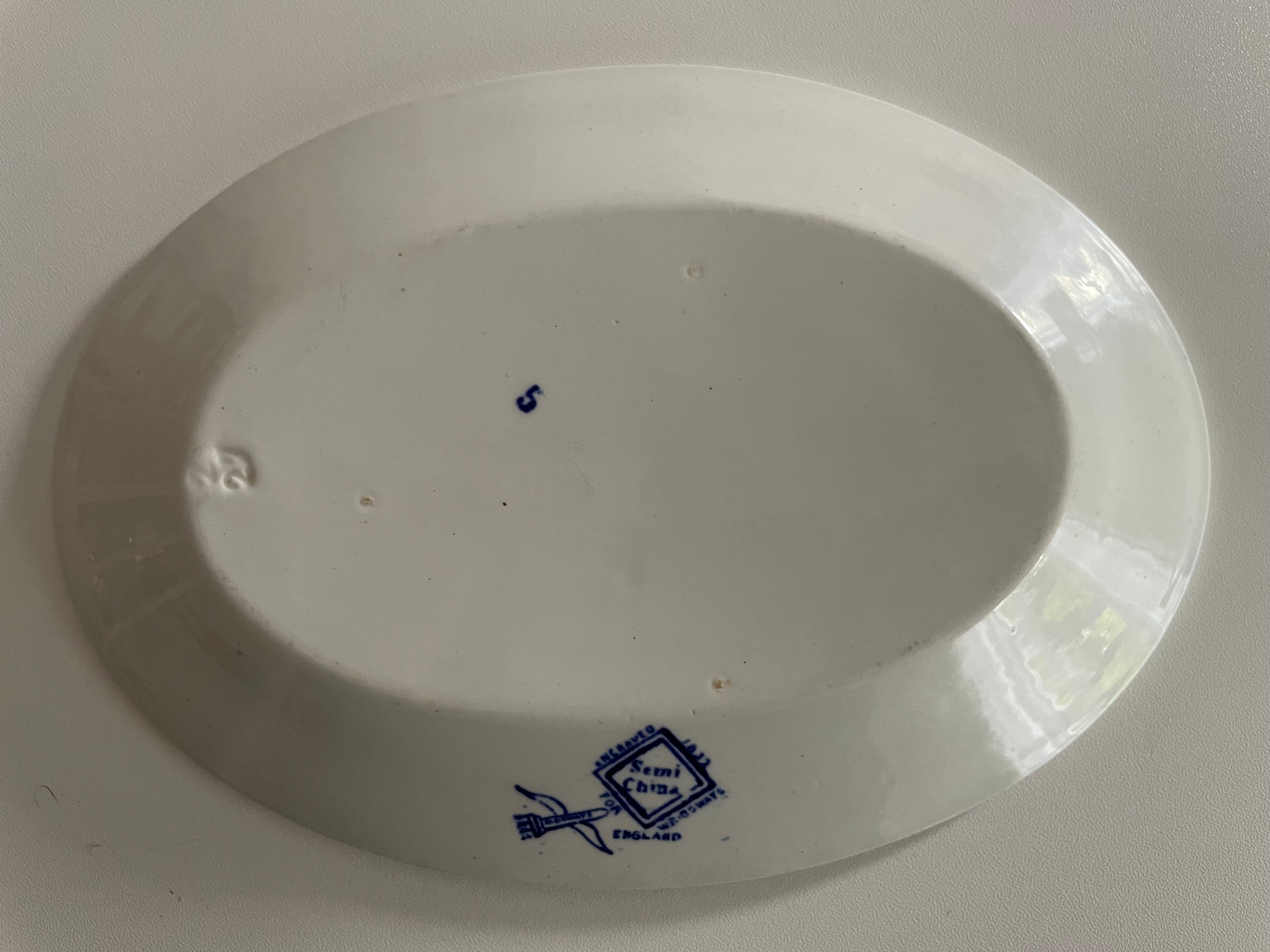 Antique Blue Willow Small Platter