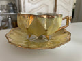Vintage 1950's Royal Sealy Yellow Lusterware Teacup & Saucer